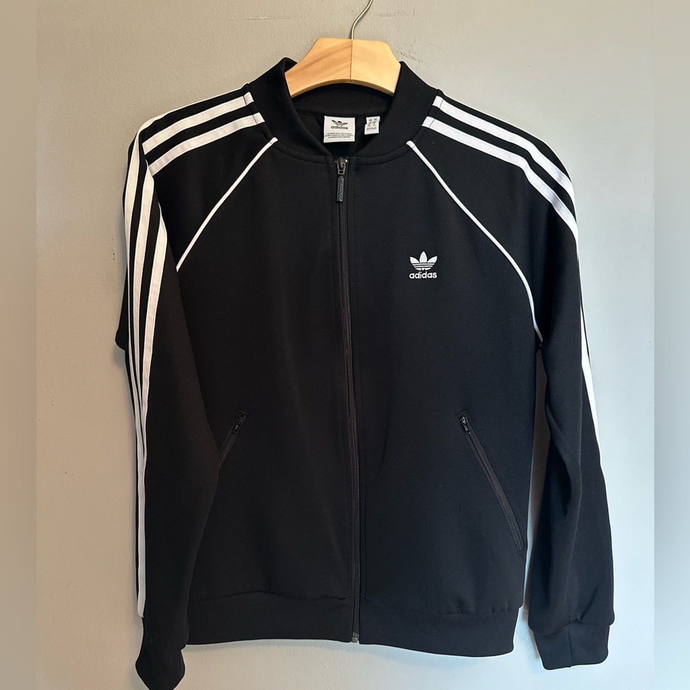 SOLD!! Adidas three stripe track jacket